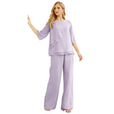 Sunnderly Chiffon Mother of The Bride Dress Plus Size Pant Suits Ruffle Layers