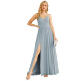 Spaghetti Strap Bridesmaid Dresses for Women Chiffon Long Formal Party Prom Gowns