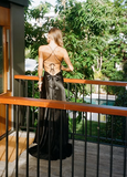 Simple Black Spaghetti Straps Long Mermaid Prom Dress Evening Dress Y8294