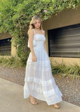 Unique White Long Evening Dress Strapless Layered A Line Party Prom Dress Y7552