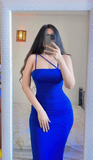 Sexy Royal Blue Sheath Prom Dress Royal Blue Evening Dress Y6407