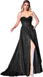 Women's Glitter Prom Dresses Long with Slit 2025 Spaghetti Strap Formal Evening Party Maxi Gown