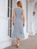 Sunnderly Chiffon Spring Mother of The Bride Dresses A-Line Plus Size for Women Formal Prom Gowns