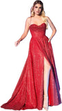 Women's Glitter Prom Dresses Long with Slit 2025 Spaghetti Strap Formal Evening Party Maxi Gown