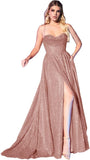 Women's Glitter Prom Dresses Long with Slit 2025 Spaghetti Strap Formal Evening Party Maxi Gown
