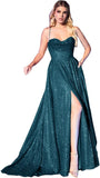 Women's Glitter Prom Dresses Long with Slit 2025 Spaghetti Strap Formal Evening Party Maxi Gown