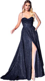 Women's Glitter Prom Dresses Long with Slit 2025 Spaghetti Strap Formal Evening Party Maxi Gown