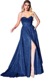 Women's Glitter Prom Dresses Long with Slit 2025 Spaghetti Strap Formal Evening Party Maxi Gown