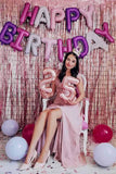 Chiffon Appliques Bridesmaid Dress Long V Neck Beaded Wedding Guest Gown with Split