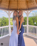 Gorgeous Mermaid Satin Beaded Evening Dress Long Prom Dress Y8237
