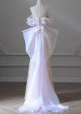 Pink A-Line Off-Shoulder Tulle Sequins Beaded Long Prom Dress Formal Evening Dress Y8050