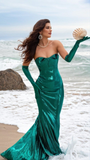 Gorgeous Green Sweetheart Mermaid Evening Dress Long Prom Dress Y8370