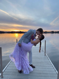 Elegant Purple Mermaid Prom Dress Purple Evening Dress Y6725