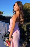 Classy Pink Sweetheart Neck Chiffon Ruffle Evening Dress Cute Prom Dress Y8323