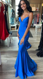 Royal Blue Mermaid Long Prom Dress Elegant Evening Dress Y7228