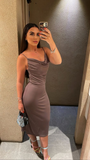Sexy Straps Tight Party Dress Short Evening Dress Y6914