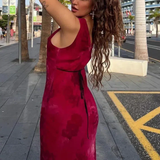 Elegant Deep V Neck Print Floral Evening Dress Prom Gown Y4548