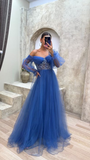 Strapless mint green corset tulle dress prom dress evening gown Y4912