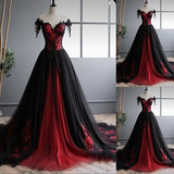 Unique Off The Shoulder Green A-line Sweetheart Tulle Long Party Dress Evening Dress Y7795