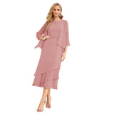 Sunnderly Chiffon Spring Mother of The Bride Dresses A-Line Plus Size for Women Formal Prom Gowns