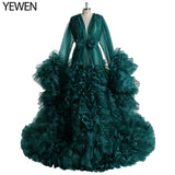Elegant Maternity Photography Prop Pregnancy Dress for Photo Shooting Organza Ruffle Pregnant Women Dresses Maxi Maternity Gown