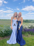 Gorgeous Mermaid Satin Beaded Evening Dress Long Prom Dress Y8237