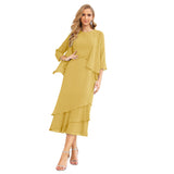 Sunnderly Chiffon Spring Mother of The Bride Dresses A-Line Plus Size for Women Formal Prom Gowns
