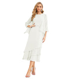 Sunnderly Chiffon Spring Mother of The Bride Dresses A-Line Plus Size for Women Formal Prom Gowns