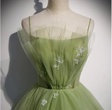 Girls Formal Evening Dress Women's Prom Dresses Party Graduation Gowns Long Green Party Dresses Y4379