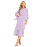 Sunnderly Chiffon Spring Mother of The Bride Dresses A-Line Plus Size for Women Formal Prom Gowns