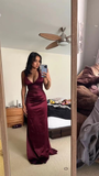 Sexy Deep V Neck Sheath Evening Dress Y5762