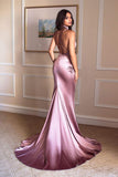 Spaghetti Straps Lavender Long Prom Dresses Mermaid Evening Gowns