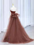 Mermaid Tulle Satin Long Prom Dress Mermaid Evening Dress Y4348