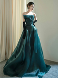 Stunning Strapless A-line Evening Dress Pageant Dress Y6876