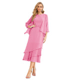 Sunnderly Chiffon Spring Mother of The Bride Dresses A-Line Plus Size for Women Formal Prom Gowns