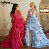 Modern Frilled Pleat Evening Dress Aline Bow Saudi Arabric Muslim Formal Occasion Vestidos De Fiesta Noche Customized