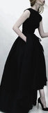 Sexy black prom dress charming pretty gown simple evening dress o-neck party formal dress S19670