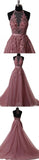 Elegant tulle lace long prom dress lace evening dress S5098