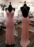 Mermaid Sequins Long Prom Dress Evening Dress S6843