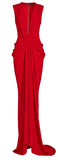 Red Prom Dress Pleated Evening Dress Fashion Prom Dress S8823