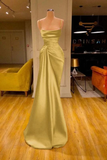 Charming Burgundy Spaghetti Straps Pleated Mermaid Prom Dress Long Evening 6868