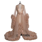 Sexy Maternity Photography Dresses Organza Ruffle Pregnancy Photo Shoot Dress Long Women Maxi Maternity Gown vestidos Sunnderly