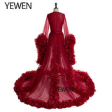 Sexy Maternity Photography Dresses Organza Ruffle Pregnancy Photo Shoot Dress Long Women Maxi Maternity Gown vestidos Sunnderly