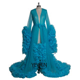 Sexy Maternity Photography Dresses Organza Ruffle Pregnancy Photo Shoot Dress Long Women Maxi Maternity Gown vestidos Sunnderly