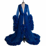 Sexy Maternity Photography Dresses Organza Ruffle Pregnancy Photo Shoot Dress Long Women Maxi Maternity Gown vestidos Sunnderly