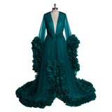 Sexy Maternity Photography Dresses Organza Ruffle Pregnancy Photo Shoot Dress Long Women Maxi Maternity Gown vestidos Sunnderly
