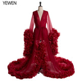 Sexy Maternity Photography Dresses Organza Ruffle Pregnancy Photo Shoot Dress Long Women Maxi Maternity Gown vestidos Sunnderly