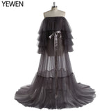 Sexy Pink Long Maternity Photography Props Dresses Tulle Perspective Pregnancy Mesh Maxi Gown For Pregnant Women Photo Shooting
