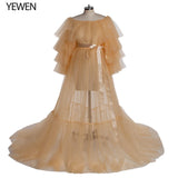 Sexy Pink Long Maternity Photography Props Dresses Tulle Perspective Pregnancy Mesh Maxi Gown For Pregnant Women Photo Shooting