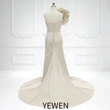Stretchy Satin Mermaid Style Maternity Gown for Photo Shoot Pregnant Photoshoot Outfit SY230734